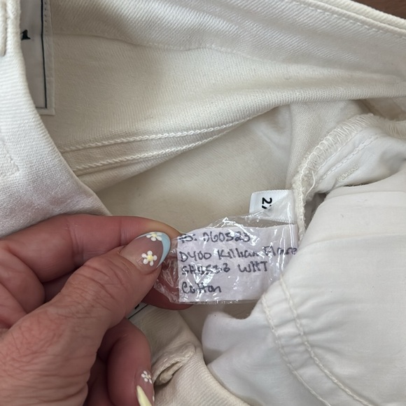 EUC Frank & Eileen KILLIAN Kick Flare Ivory Crop Denim Jeans size 4 27 - Picture 6 of 11